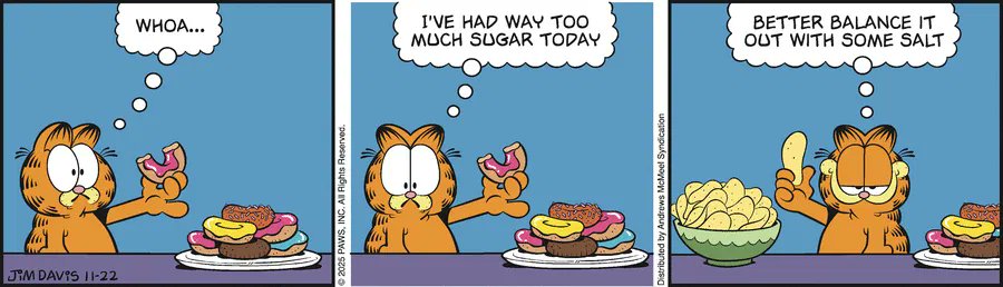 Garfield by Jim Davis for Sat, 22 Nov 2025