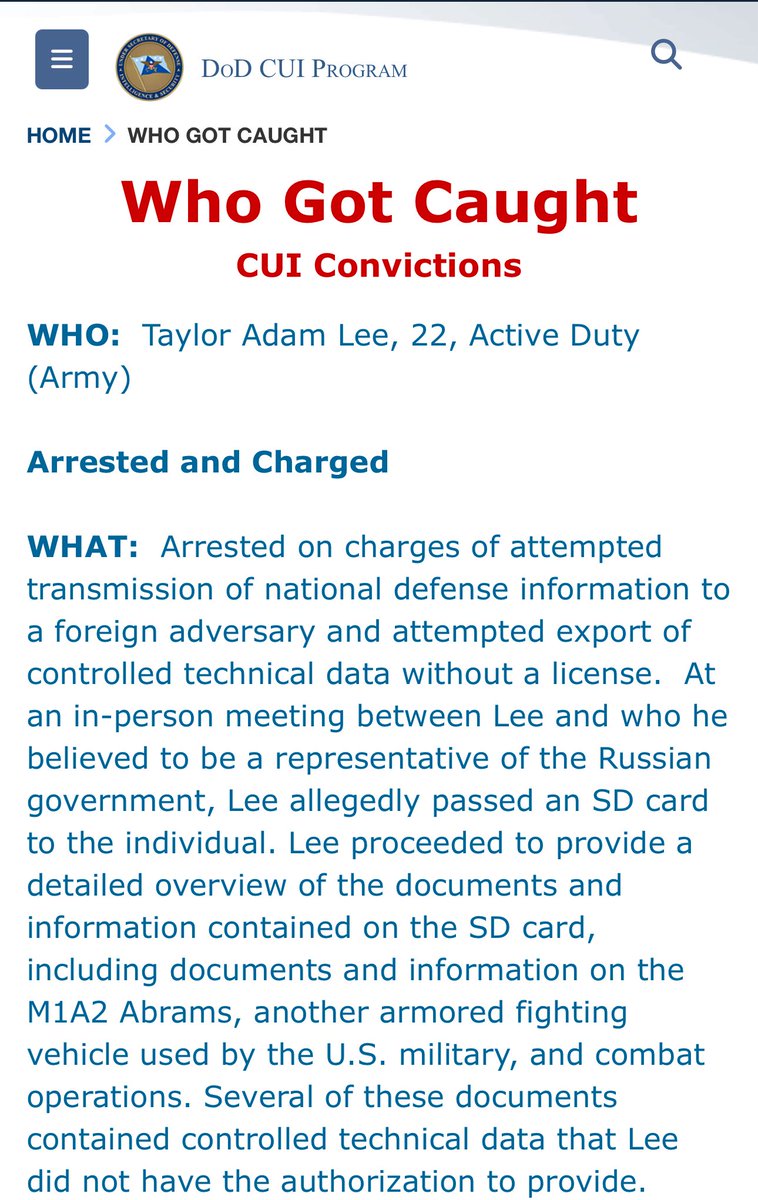 Glenn_Mallo's tweet image. America’s Most Wanted 
CUI edition dodcui.mil/Who-Got-Caught/
#CMMC #FCI #CUI #NIST #CyberSecurity