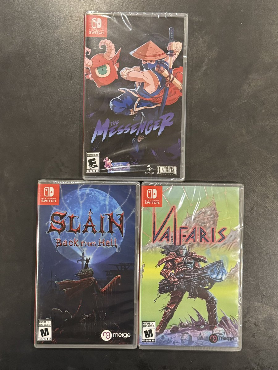 RedRabbit_para's tweet image. ゲームお宝探し

#Switch 
#messenger
#SLAIN 
#VALFARIS 

海外より着弾しました🤣✨
無事届いてよかった☺️
なかなか渋いラインナップです🤣✨