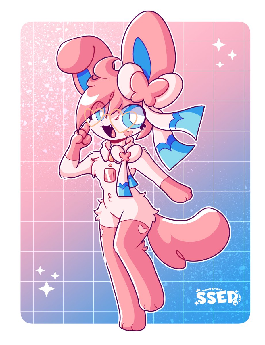 Scruffyeevee's tweet image. A cute Sylveon!!