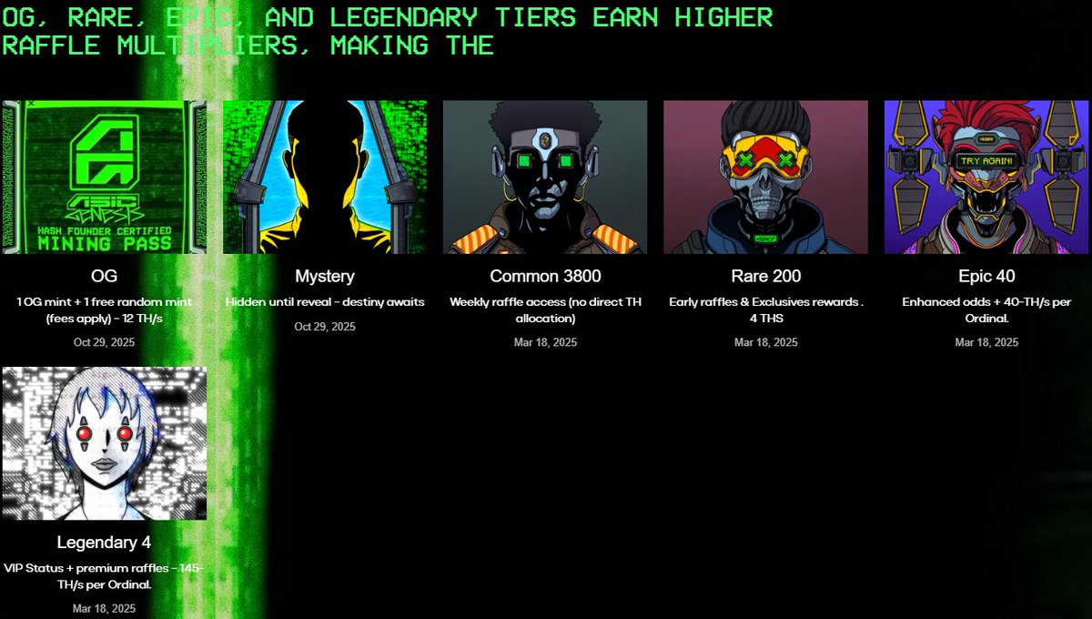 ASICGenesis's tweet image. GM Genesis Family! 🌞

Hope you’re all starting the day strong. Don’t forget to check your ASIC Genesis Rarity Tier—your rarity determines your perks, power, and rewards in the ecosystem.

Drop your favorite tier in the chat and say GM back! 🚀