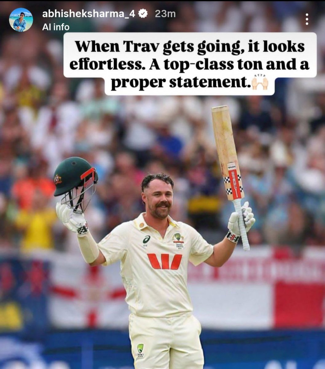 notfilter99's tweet image. ABHISHEK SHARMA INSTA STORY FOR TRAVIS HEAD SRH IPL PARTNER.

#IPL2026 #travishead #abhisheksharma
