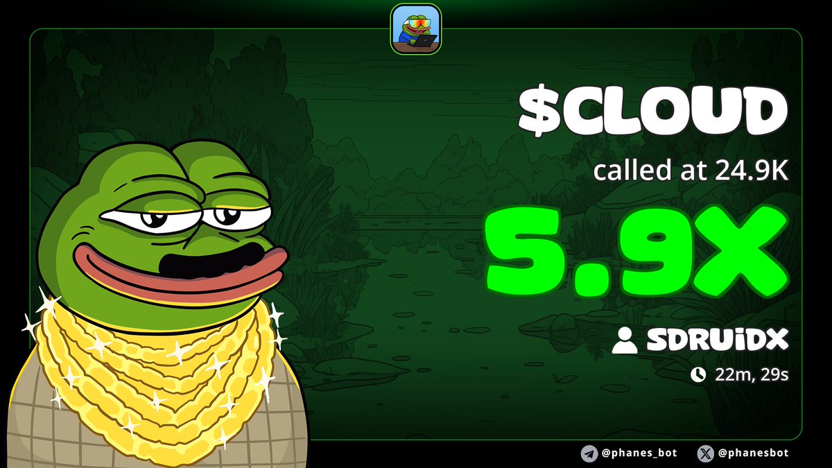 SDruidX's tweet image. 5.9x profit pump from my call $CLOUD
Who&apos;s printing bags rn 💰🤑 
Ca;

85DWGzyFerqjAT2r5qXoYM5tzbRX8PVqQWoic1Vjpump