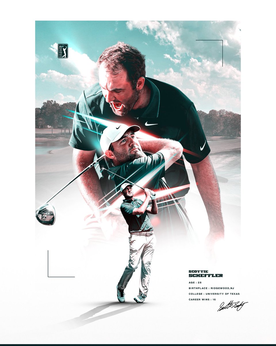 rclcreative's tweet image. Scheffler.psd / (scrapped)

#smsports #scottiescheffler #pga #pgatour #graphicdesign #sportsdesign #sportsposter