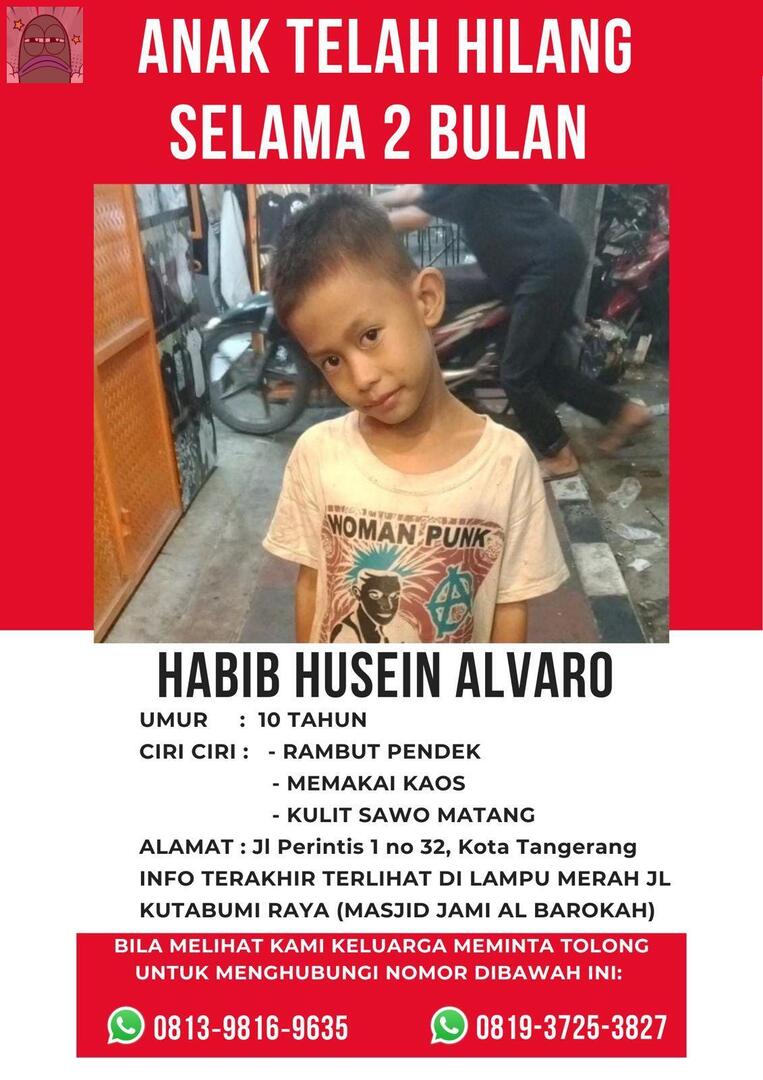 💚 Twitter do your magic, tetangga sender hilang di area Tangerang Kota (Kotabumi dan Poris), udah dua bulan dan belum ketemu sampai sekarang. Kalau ada yang menemukan bisa hubungi nomor yang tertera ya, terima kasih 😊