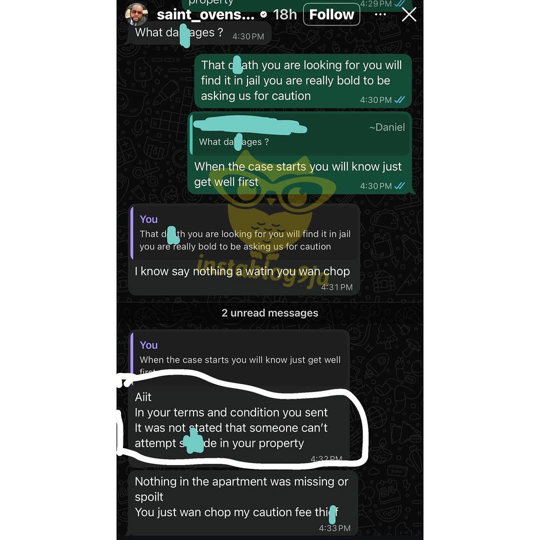 instablog9ja's tweet photo. Nigerian billionaire businessman raises alarm after a customer booked his apartment just to end it all

📸: @saint_ovensehi https://t.co/FQJrWfWqgi