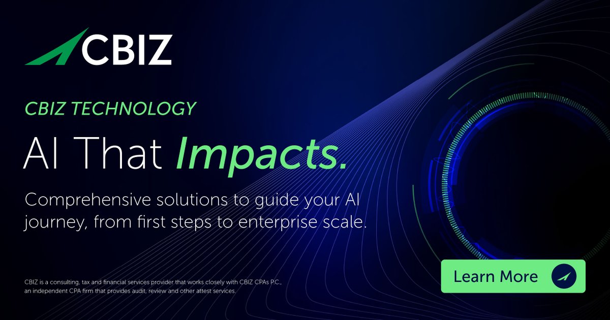 AMBurkey127's tweet image. AI is everywhere—but is it actually helping your business? 

@CBZ helps businesses like yours put the right pillars in place so AI actually drives results. Take your next step with confidence. okt.to/hfBmwP

#AIThatImpacts #AI #AISolutions
