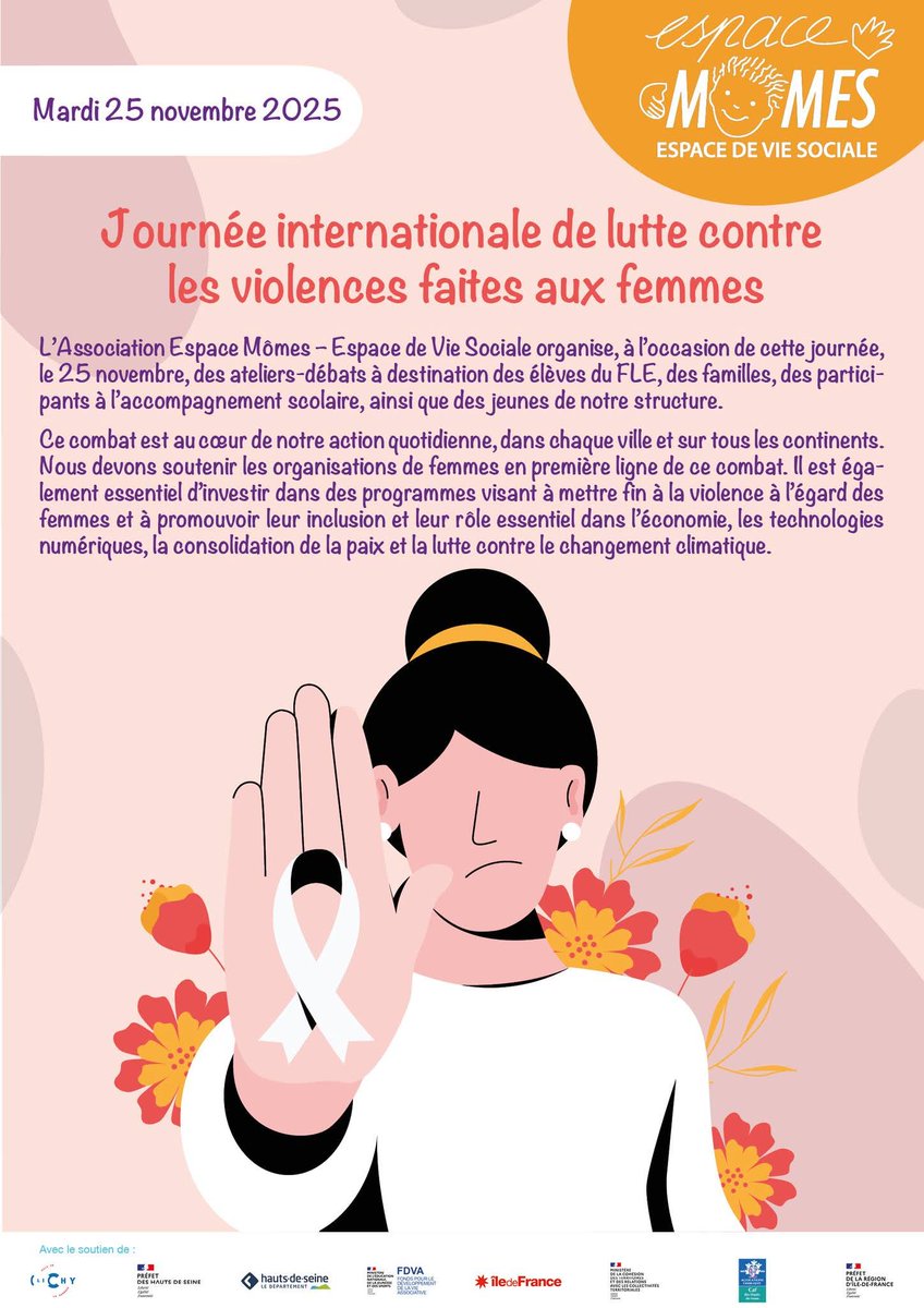 EspaceMomes's tweet photo. Journée internationale de lutte contre les violences faites aux femmes! A Espace Mômes nous proposons différents ateliers a destination de différents publics pour sensibiliser ! https://t.co/Iigwah3za4