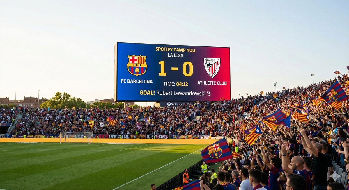 Camp Nou scoreboard image