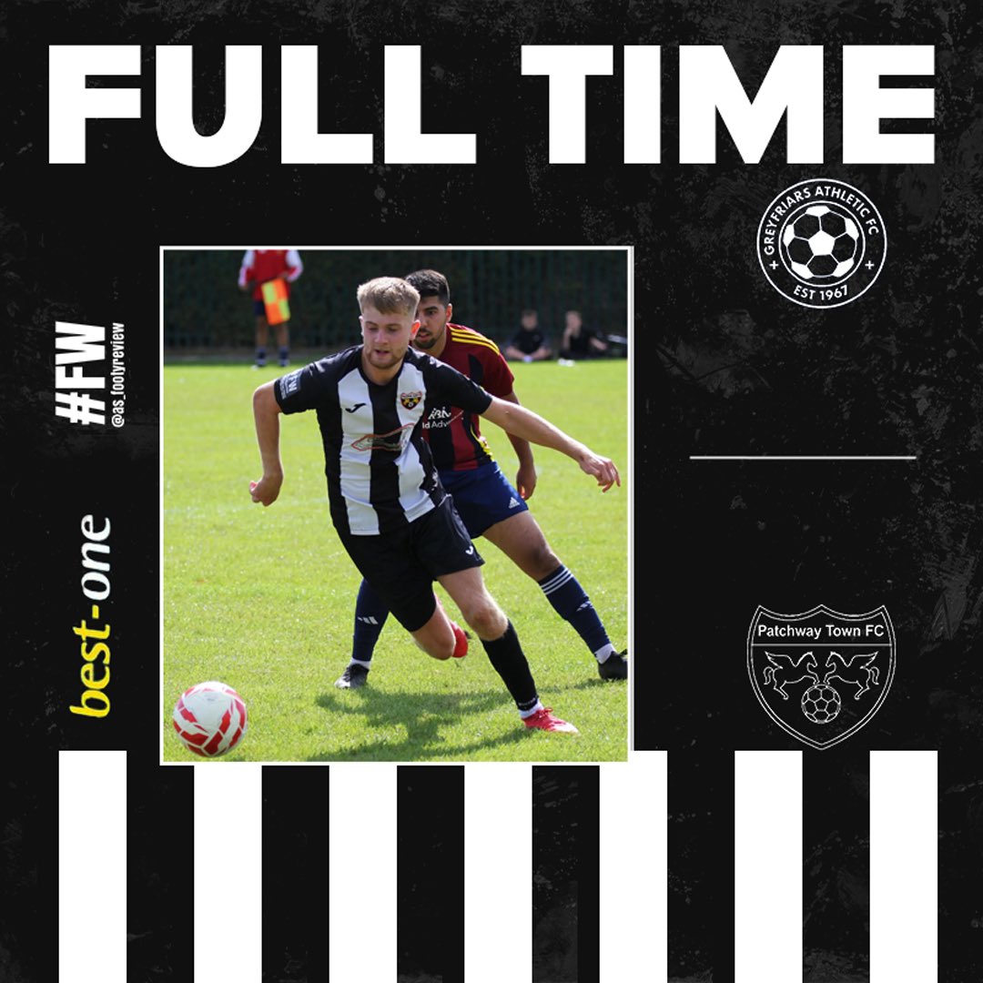 patchwaytownfc's tweet image. FULL TIME 

Greyfriars 7-0 Patchway

Not what we want. Never deserved. With a new squad added on, A lot of major disadvantages not gone our way today. We’ll learn. Onto next week ⚫️⚪️