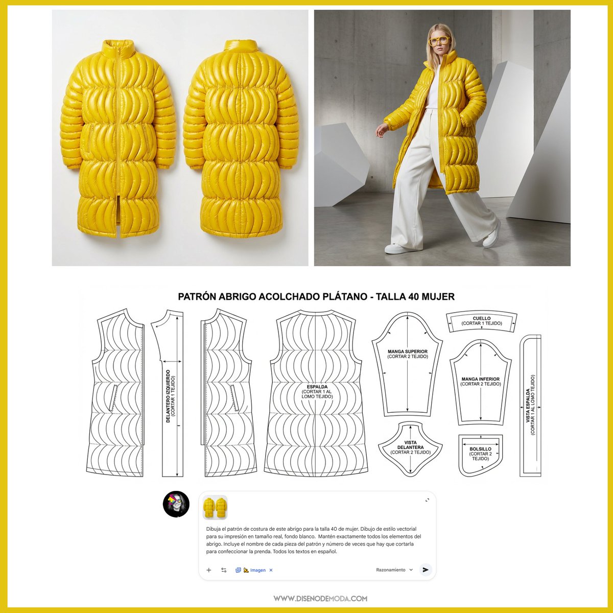 annaomline's tweet image. In my opinion, this is the most surprising thing about the new #nanobananapro🍌It generates garment patterns based on a photo of the clothing. It&apos;s not yet at the precision level of a professional pattern maker but definitely marks a new beginning for #fashion #patternmaking 💛🍌