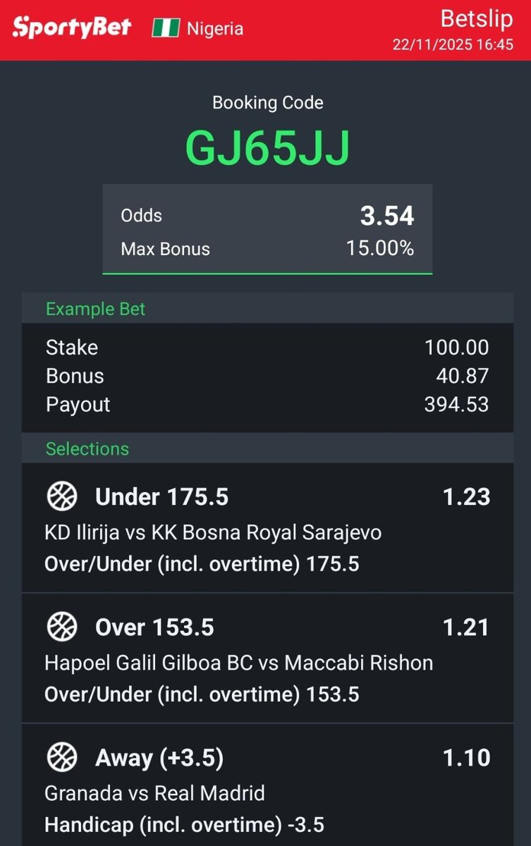 martinexfx's tweet image. Sportybet code