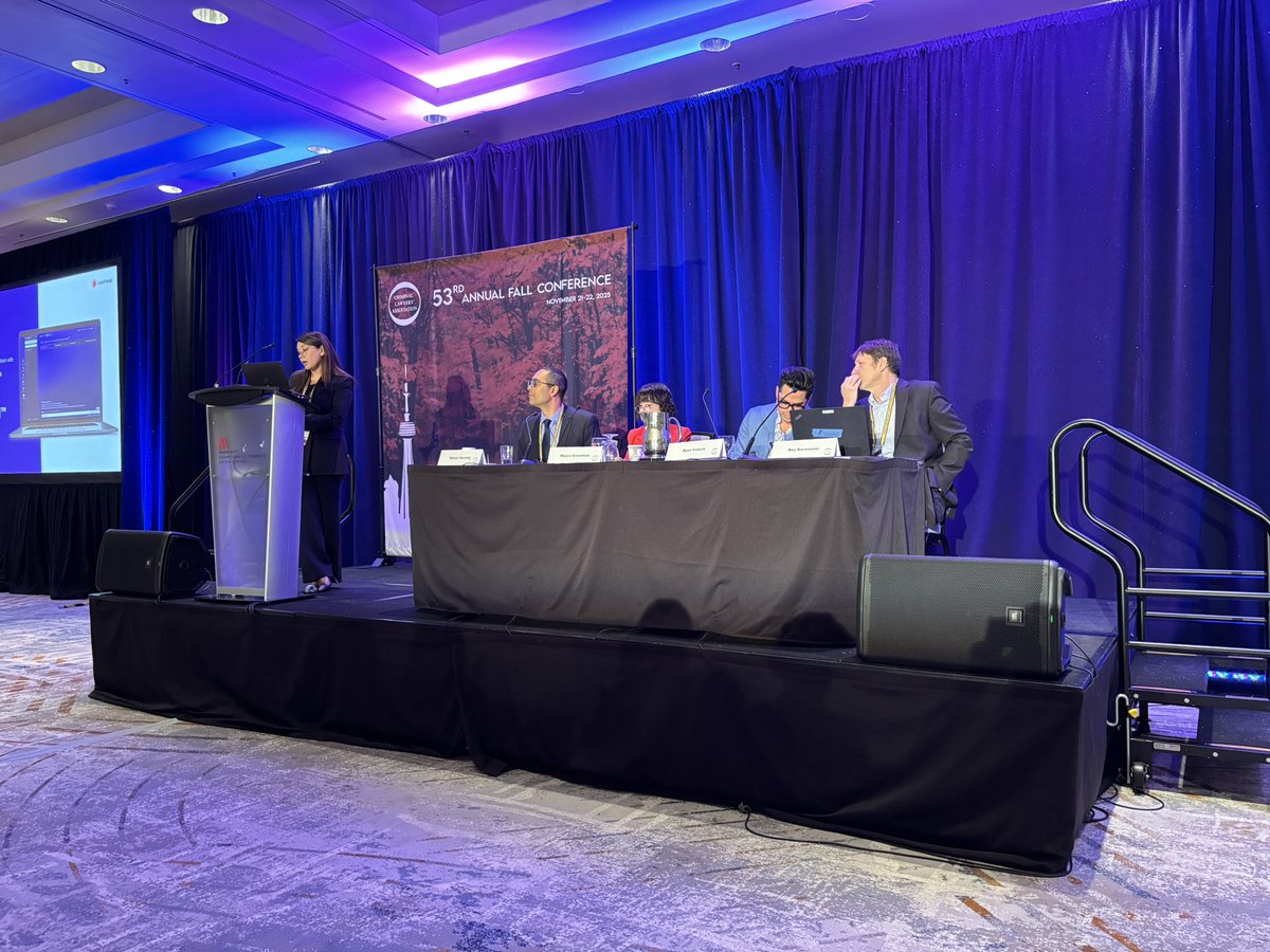 3rd presentation featuring Roy Bornmann (Strategic Policy Counsel at Law Society of Ontario), Ryan Fritsch (Law Commission of Ontario), Maura Grossman (University of Waterloo), and Alanzo Hessing (Account Executive, LexisNexis Canada Inc.)  discussing artificial intelligence in