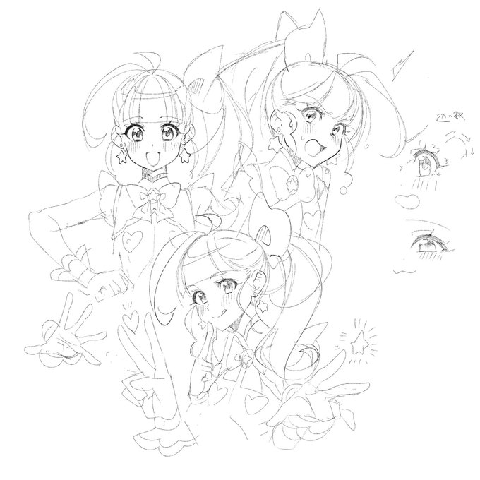 原稿の息抜きに描いた新刊ヒロインさん 