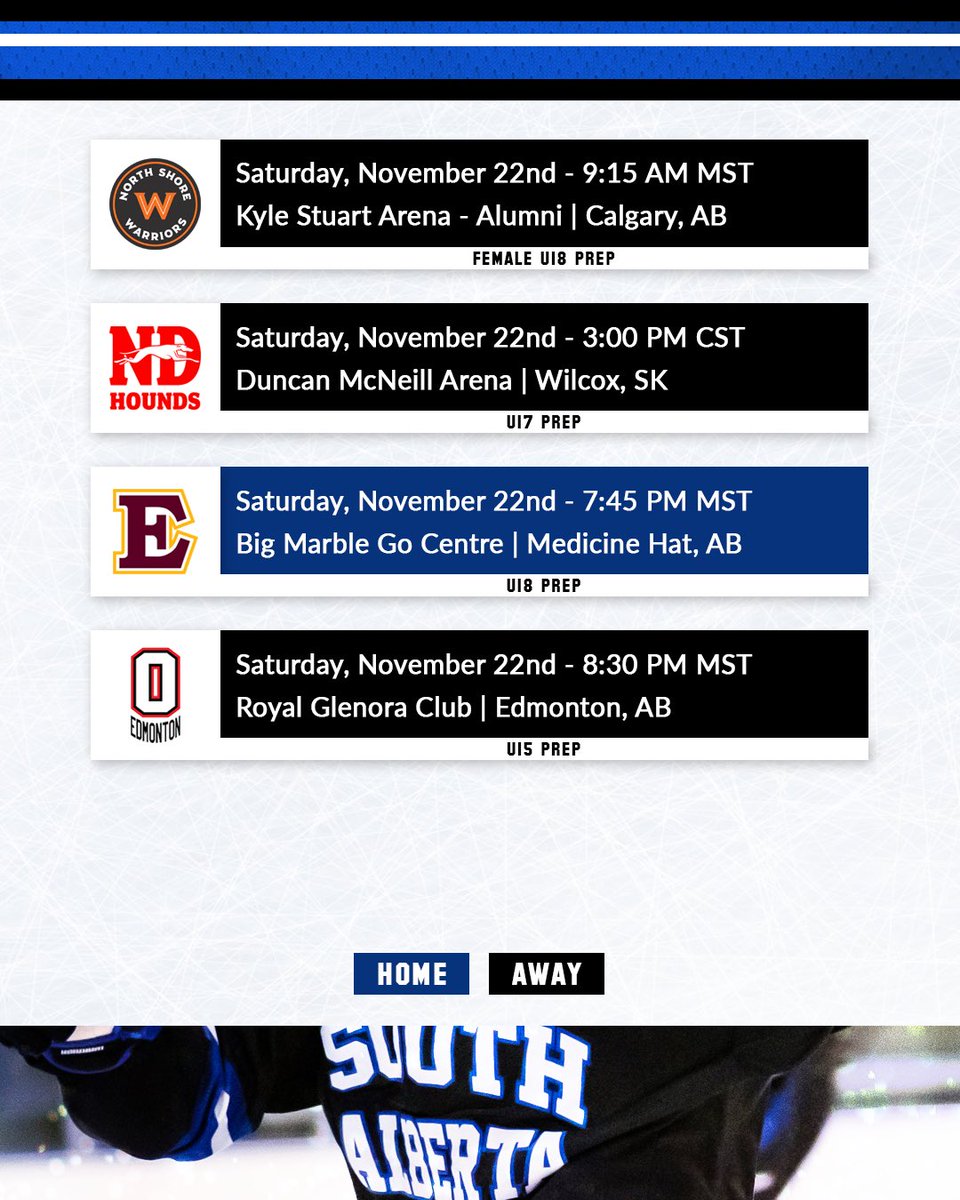 SAHockeyAcademy's tweet image. A full slate of games today including the U18 Prep boys hosting Edge School at 7:45pm at the Big Marble Go Centre. 

#SAHA #CSSHL