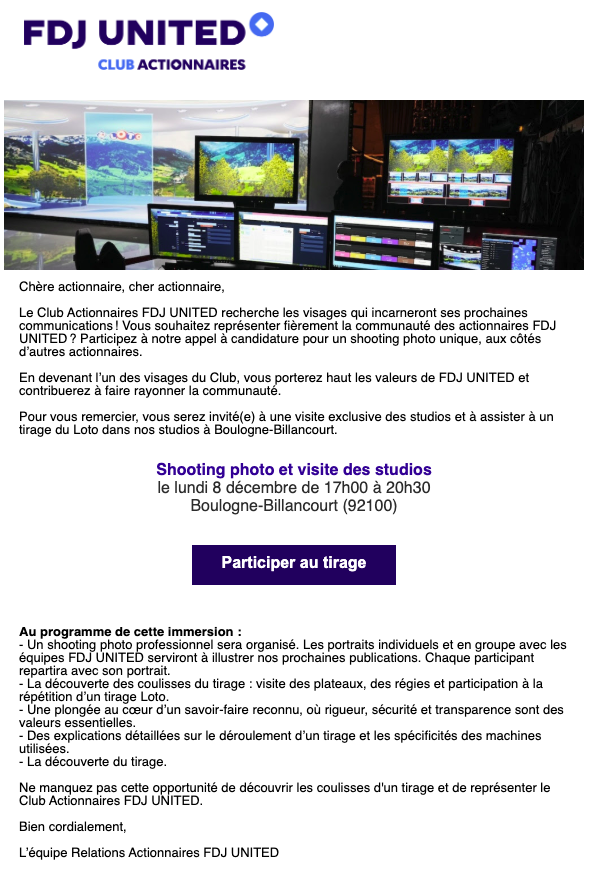 JordanMontel_'s tweet image. 🟢 FDJ United signe enfin une journée dans le vert après une longue série de baisses 📈

Une bonne occasion pour certains de s’inscrire et de devenir ambassadeur de $FDJU !

Surtout si vous êtes actionnaires et que vous êtes dans la région parisienne 👍