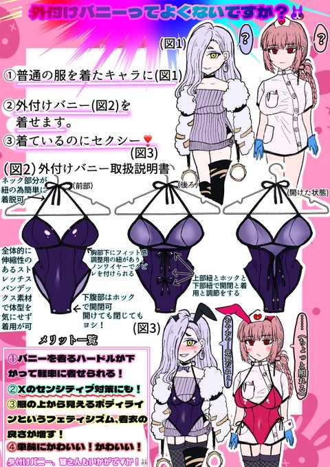 外付けバニー、流行れ🐰外付けバニーとは
(以下取扱い説明書)(タップ推奨) 