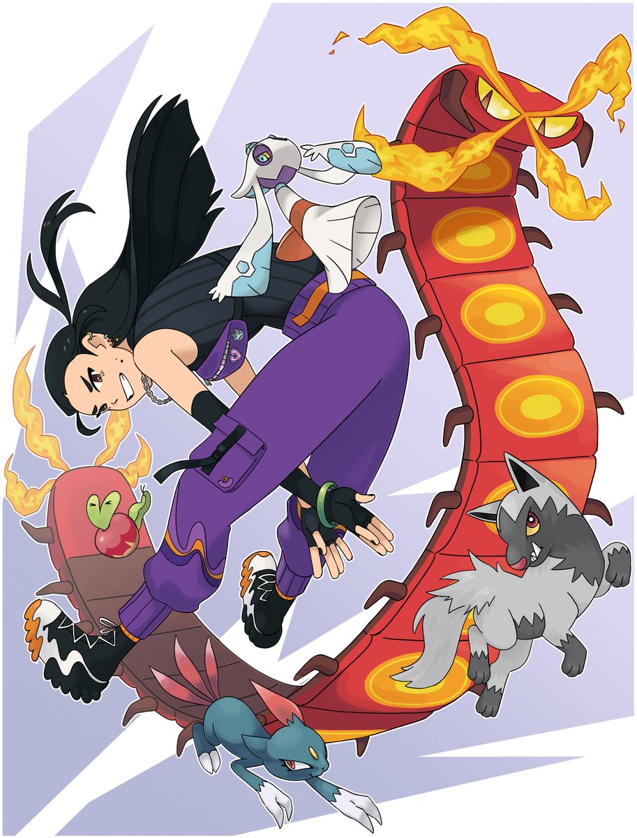 So I drew myself as a pokemon trainer 🔥