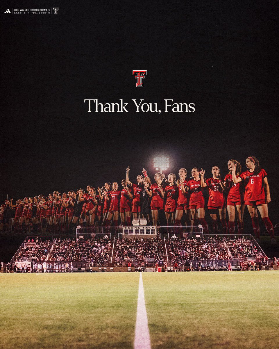 TexasTechSoccer's tweet image. Red Raider Nation, y’all brought it all year long!

Thanks for your support, and for riding with us from Denver, to Ft Worth and beyond ❤️🖤

#WreckEm | @TomStone9