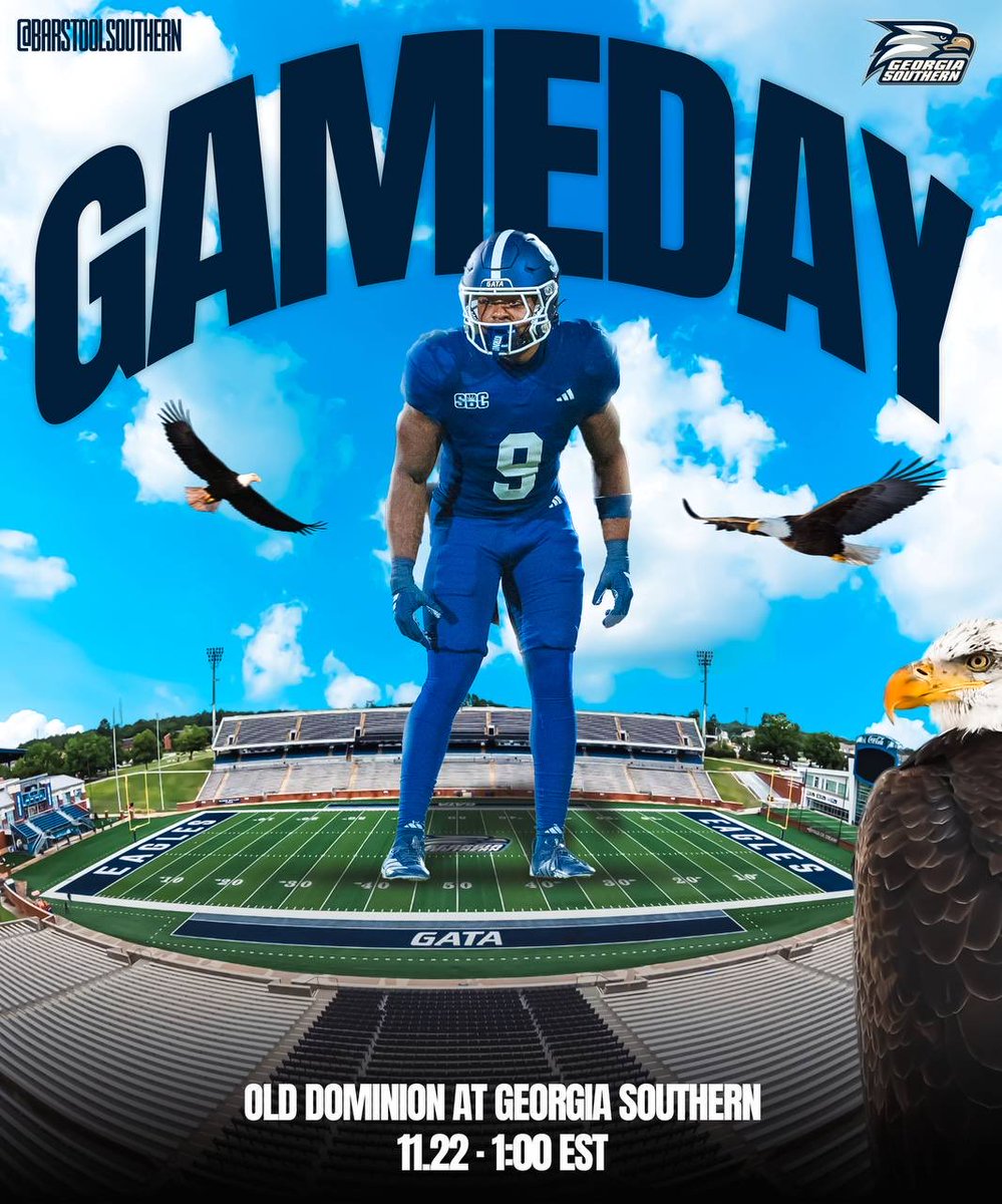 It’s gameday Eagle Nation! Kickoff at Paulson for our last home game of the season at 1PM ET. Let’s get a win for senior day and to become bowl eligible. #GATA