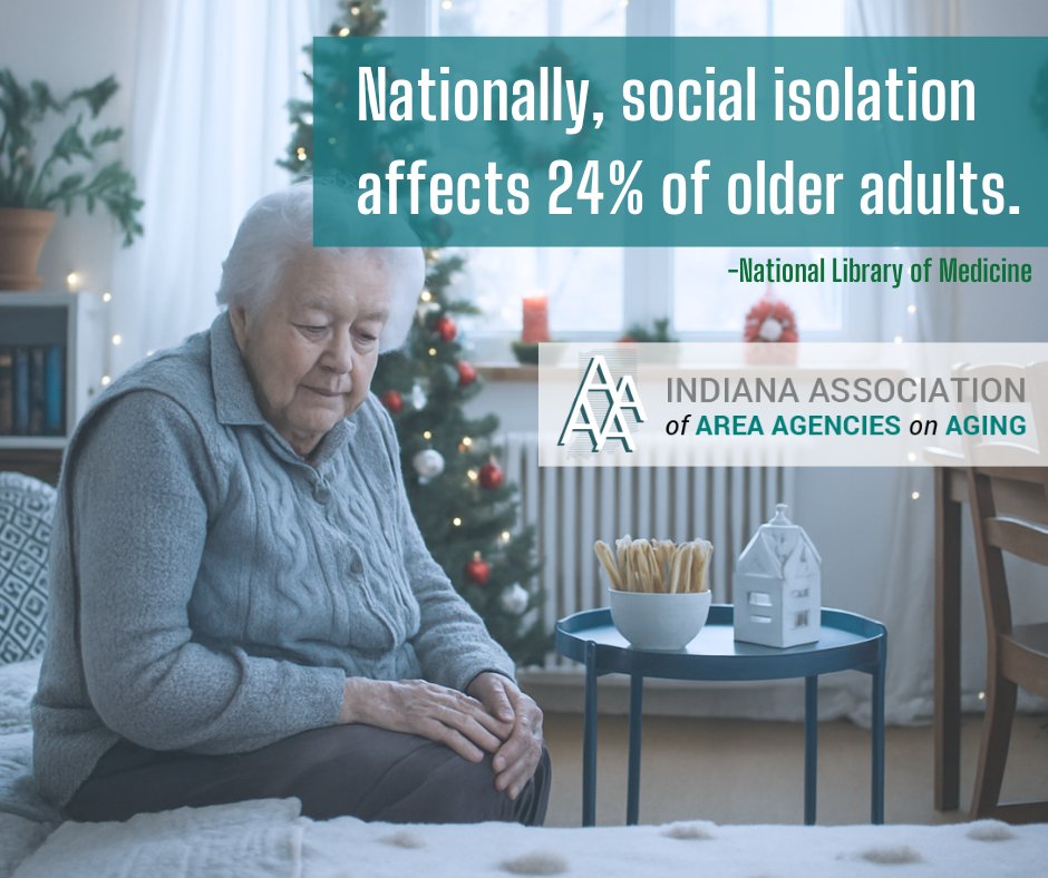 As the holidays approach, it’s important to remember that not everyone feels surrounded by joy and togetherness this time of year.

A simple phone call, or visit can make a world of difference for an older neighbor or loved one.

#IAAAA #HelpingHoosiers #Togetherness #Advocacy