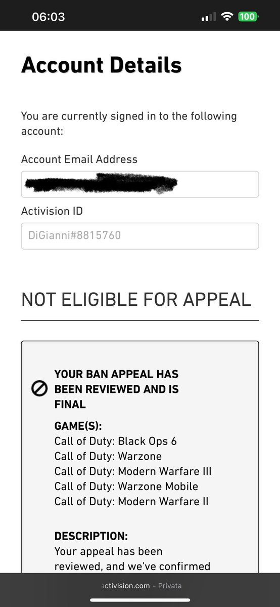 EmilianoDGianni's tweet image. @CODUpdates #TeamRICOCHET 
I’m under a permanent ban for 11 days now. I’ve always hated and fought against cheaters. I’ve tried in every possible way to get in touch with someone responsible for my ban, but I’ve never received any reply!!!
Please contact me for further support.