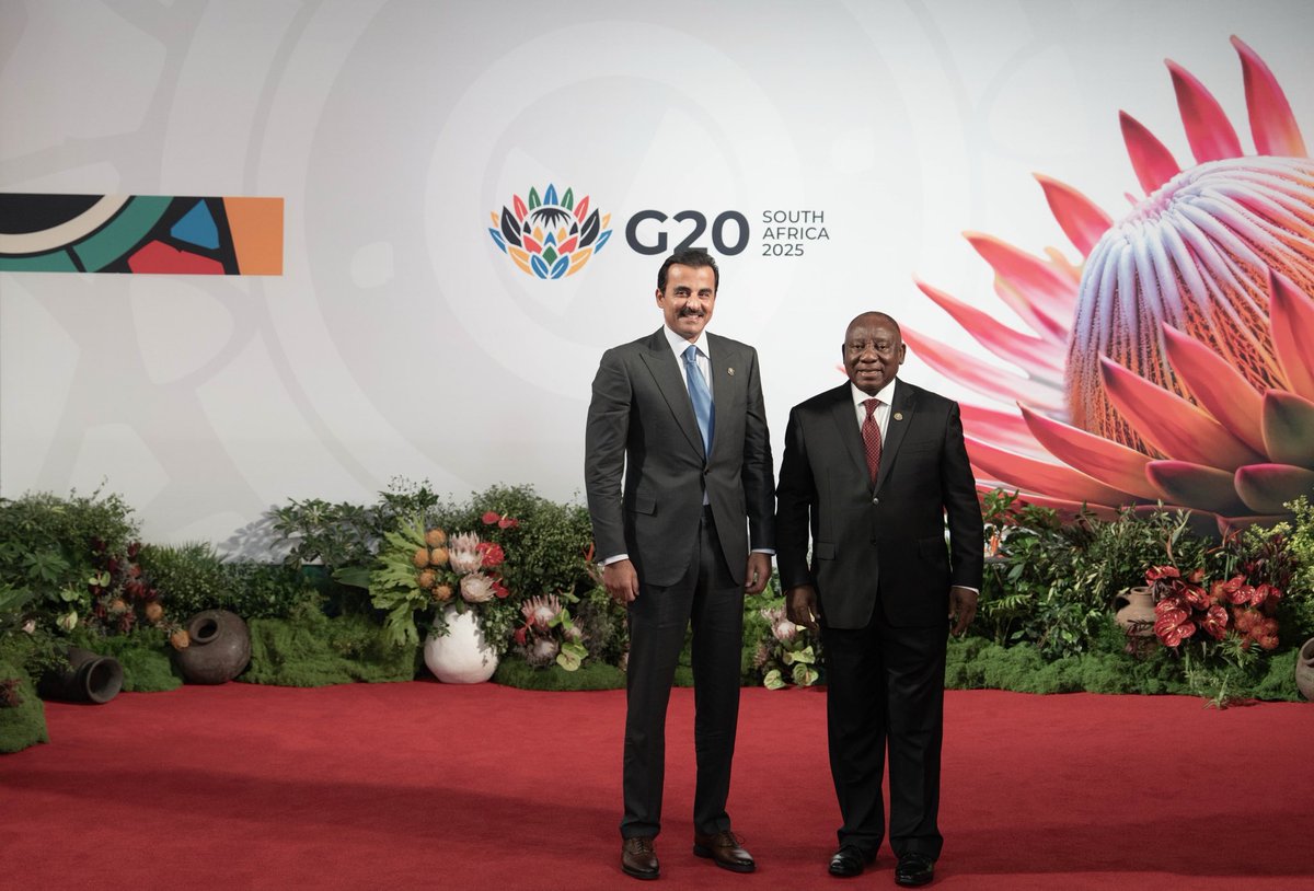 أمير قطر يغادر جمهورية ⁧#جنوب_أفريقيا⁩ بعد مشاركته في قمة مجموعة العشرين 2025