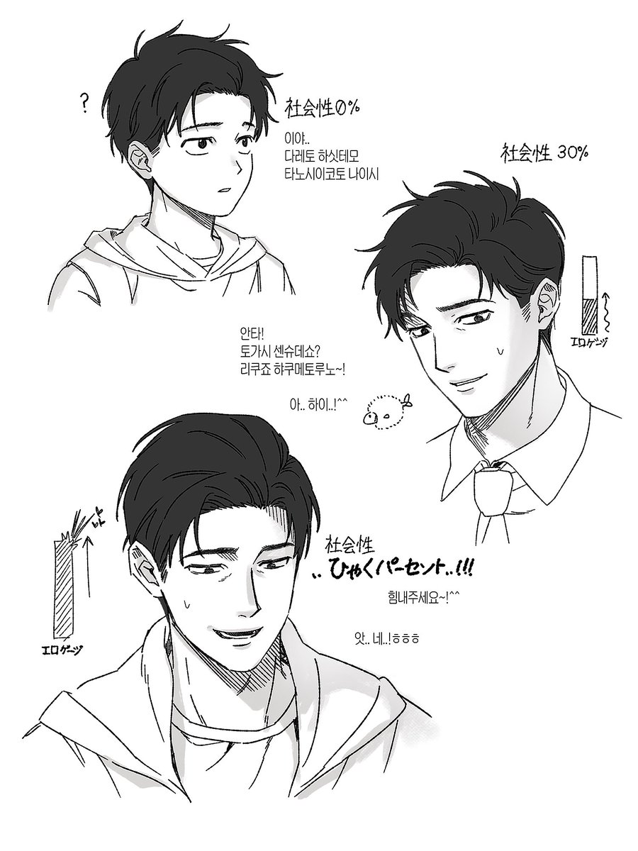 life_480's tweet image. 그의 사회성