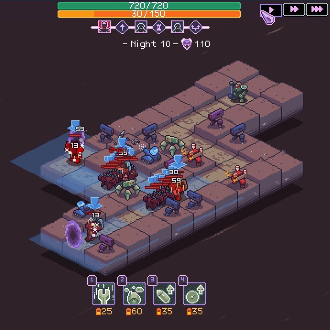 GoblinzPub's tweet image. 2 days before the release of our Roguelike Tower Defense "Repel the Rifts" 😍
#indiegame #pixelart #TowerDefense #screenshotSaturday #gamedev