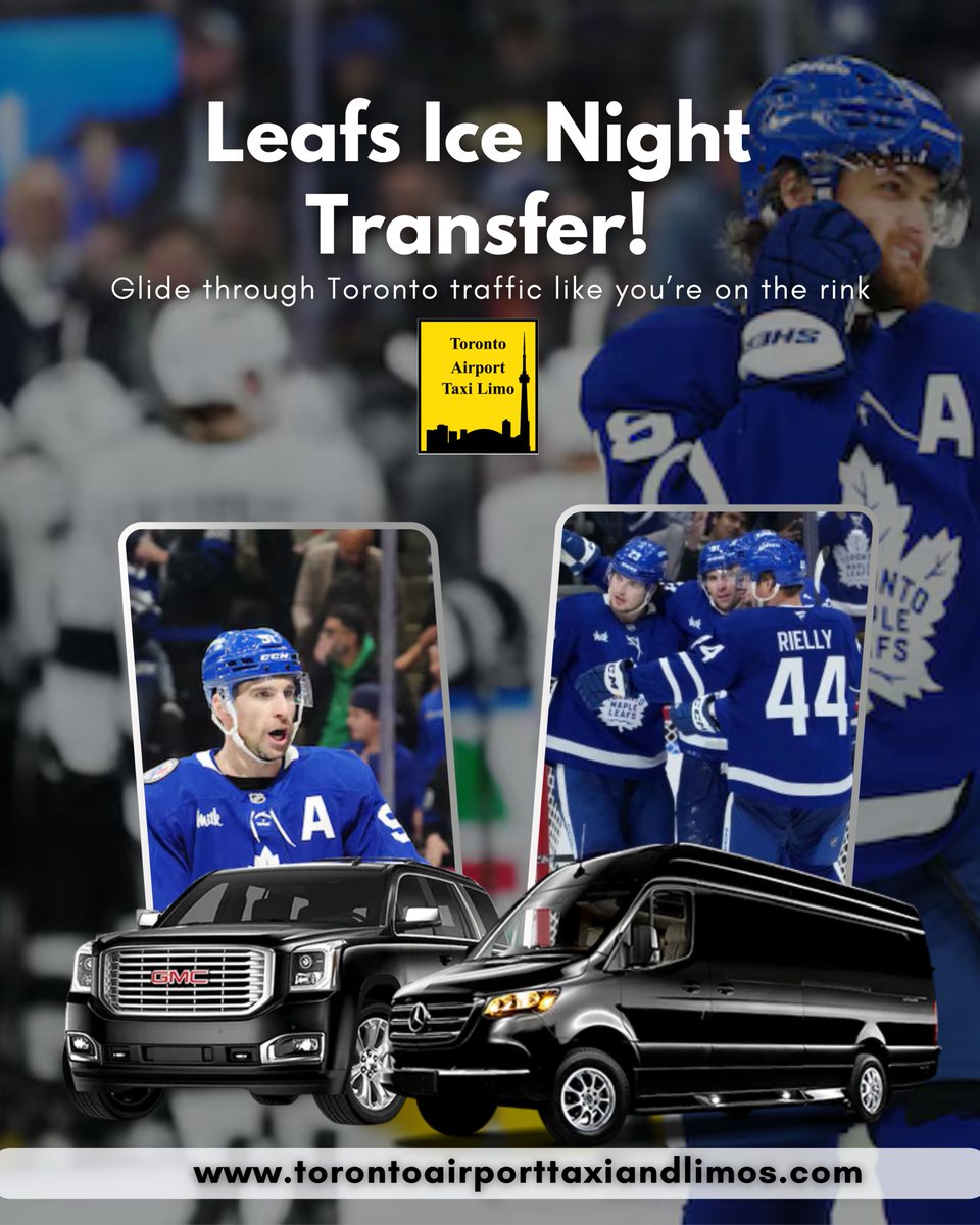TorontoAir91020's tweet image. 🏒✨ Leafs Ice Night Transfer! Glide through Toronto traffic like you’re skating on the rink ❄️🚘

📅 Book Online Today &amp;amp; ride in comfort!
📞 Call or email us to reserve your ride
👉 torontoairporttaxiandlimos.com to book instantly

#TorontoLimo #LeafsGame #HockeyNight #TorontoTransport