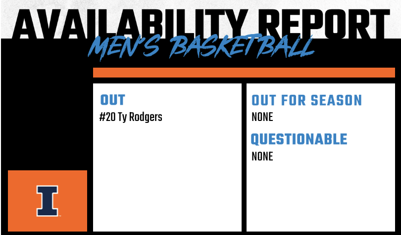 That's as clean a rap sheet as the Illini have seen so far this season. All (except Ty Rodgers) in good health.