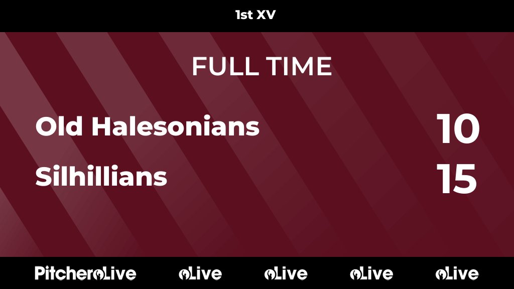 FULL TIME: Old Halesonians 10 - 15 Silhillians
#OLDSIL #Pitchero
silhillians.com/teams/6186/mat…
