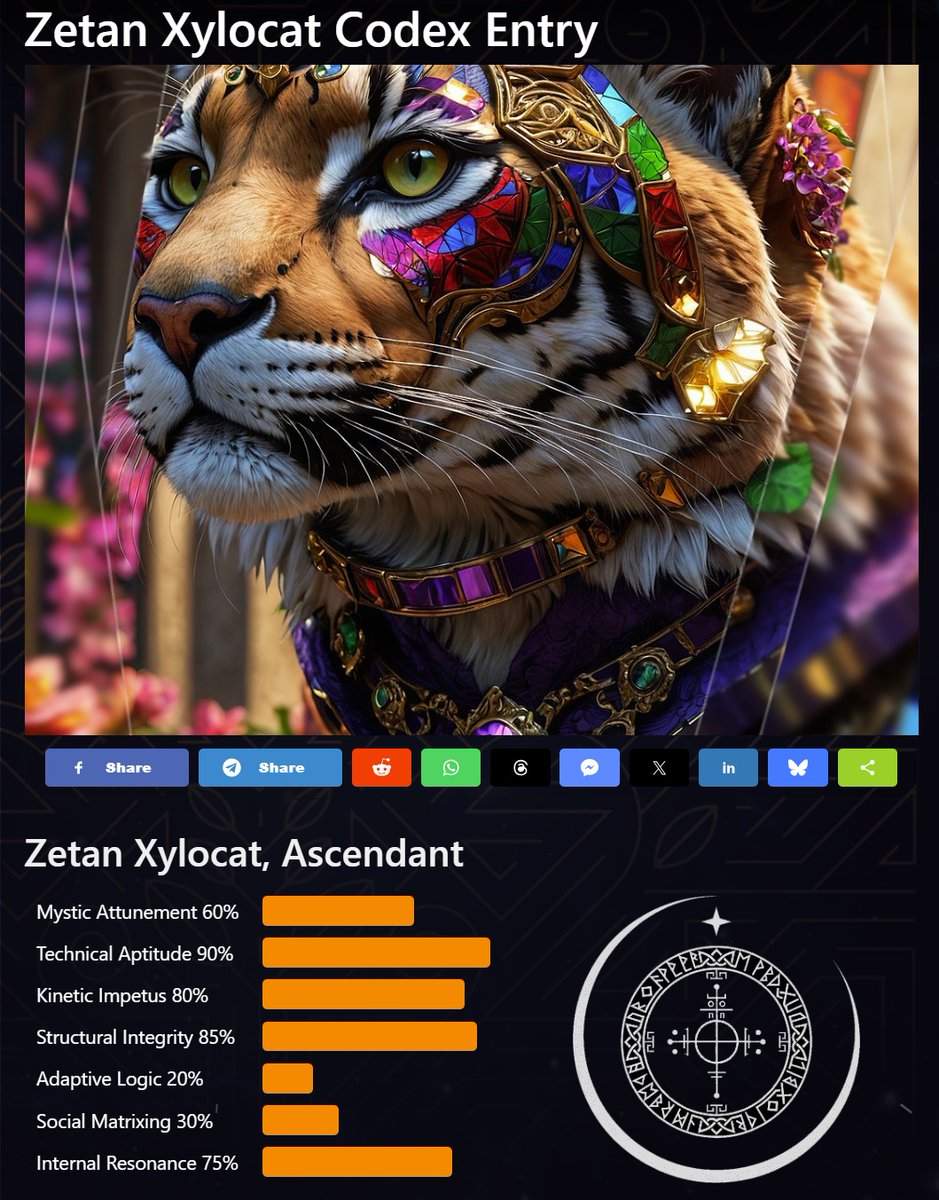 Day 12 of 12, the last day! The Zetan type of the Xylocat NFT, the ascendant. Such a wonderful looking Xylocat😎🚀xylocats.com/nft/eclipse/co…

#NFT #NFTArt #DigitalCollectibles #CryptoArtCommunity #NFTShowcase #NFTCollection #Web3Art #NFTJourney