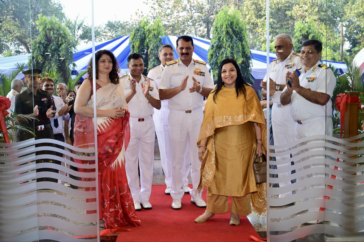 IN_WNC's tweet image. Adm Dinesh K Tripathi, #CNS, inaugurated the new #WNC Officers Mess Tower, named Sumeru, on 22 Nov 25 in presence of VAdm Krishna Swaminathan #FOCINC #WNC and other senior serving and veteran dignitaries.

#Sumeru is a 22-storey landmark featuring over 200 officer quarters with…