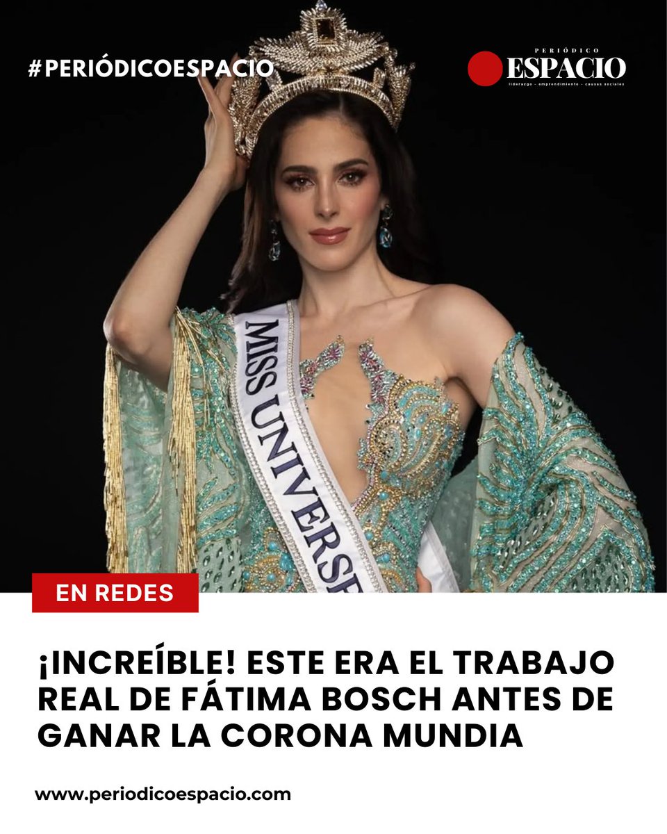 ✨ Antes de ganar la corona, Fátima Bosch ya impulsaba un proyecto propio que mezclaba moda, activismo y sustentabilidad ♻️👗✨

periodicoespacio.com/increible-este…