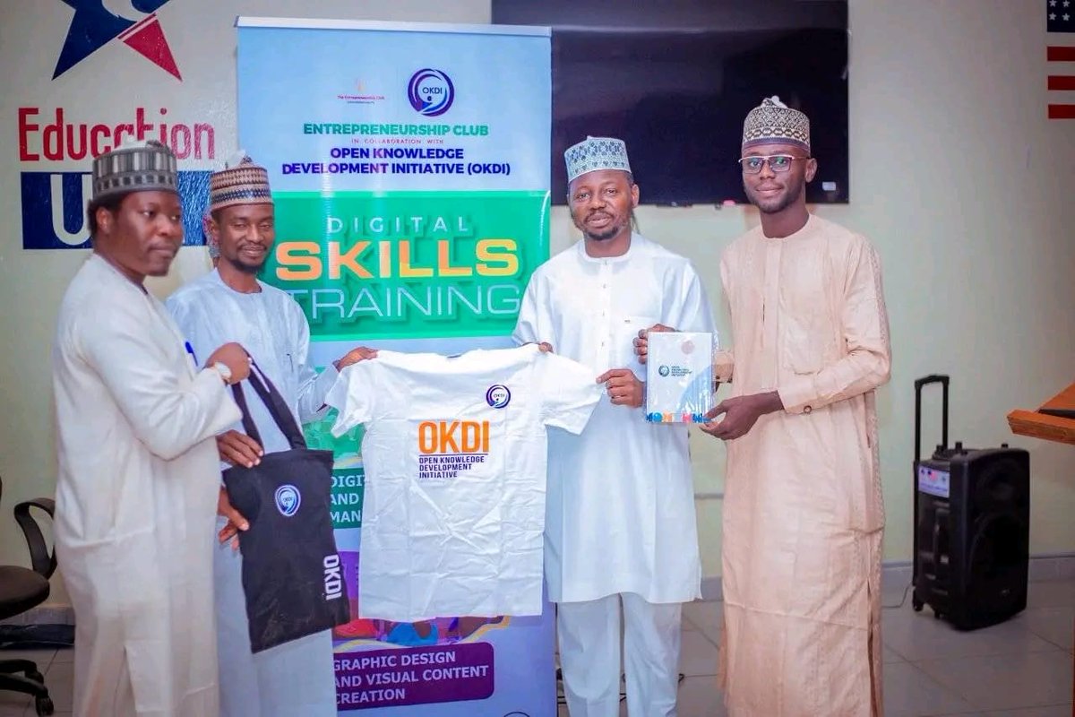 open_know_Dev's tweet photo. We are delighted to announce that for the month of November 2025, the Open Knowledge Development Initiative (OKDI), in partnership with the Entrepreneurship Club of Gombe State University, has successfully concluded an intensive digital skills training program for GSU students. https://t.co/9wbqAMrNHT