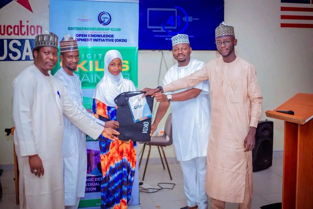 open_know_Dev's tweet photo. We are delighted to announce that for the month of November 2025, the Open Knowledge Development Initiative (OKDI), in partnership with the Entrepreneurship Club of Gombe State University, has successfully concluded an intensive digital skills training program for GSU students. https://t.co/9wbqAMrNHT