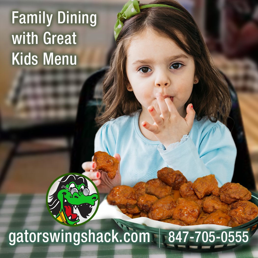 GATORSWINGSHACK's tweet image. Bring the whole family to @GATORSWINGSHACK! 
Our kids' menu has something for everyone, from cheese sticks to burgers.
Order now: 847-705-0555
or rebrand.ly/gatorswingshac…
.
.
.
#palatineillinois #NorthwestSuburbs #ilovebuffalowings #ilovebuffalochicken #palatineil