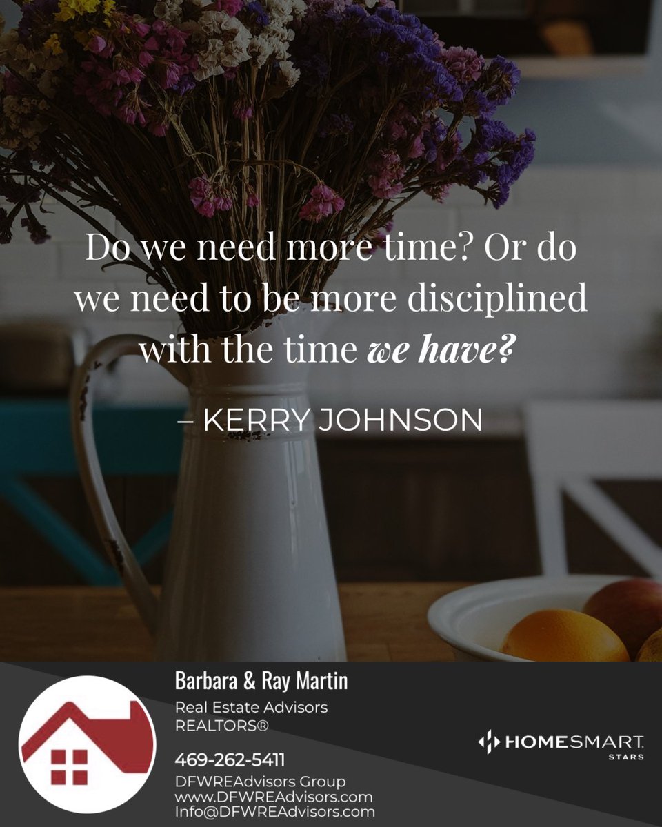 DFWREAdvisors's tweet image. Master Your Minutes ⏰

Time management is essential for reaching your goals. In the chaos of daily life, distractions can easily steal your focus. How intentional are you with how you spend your time each day?