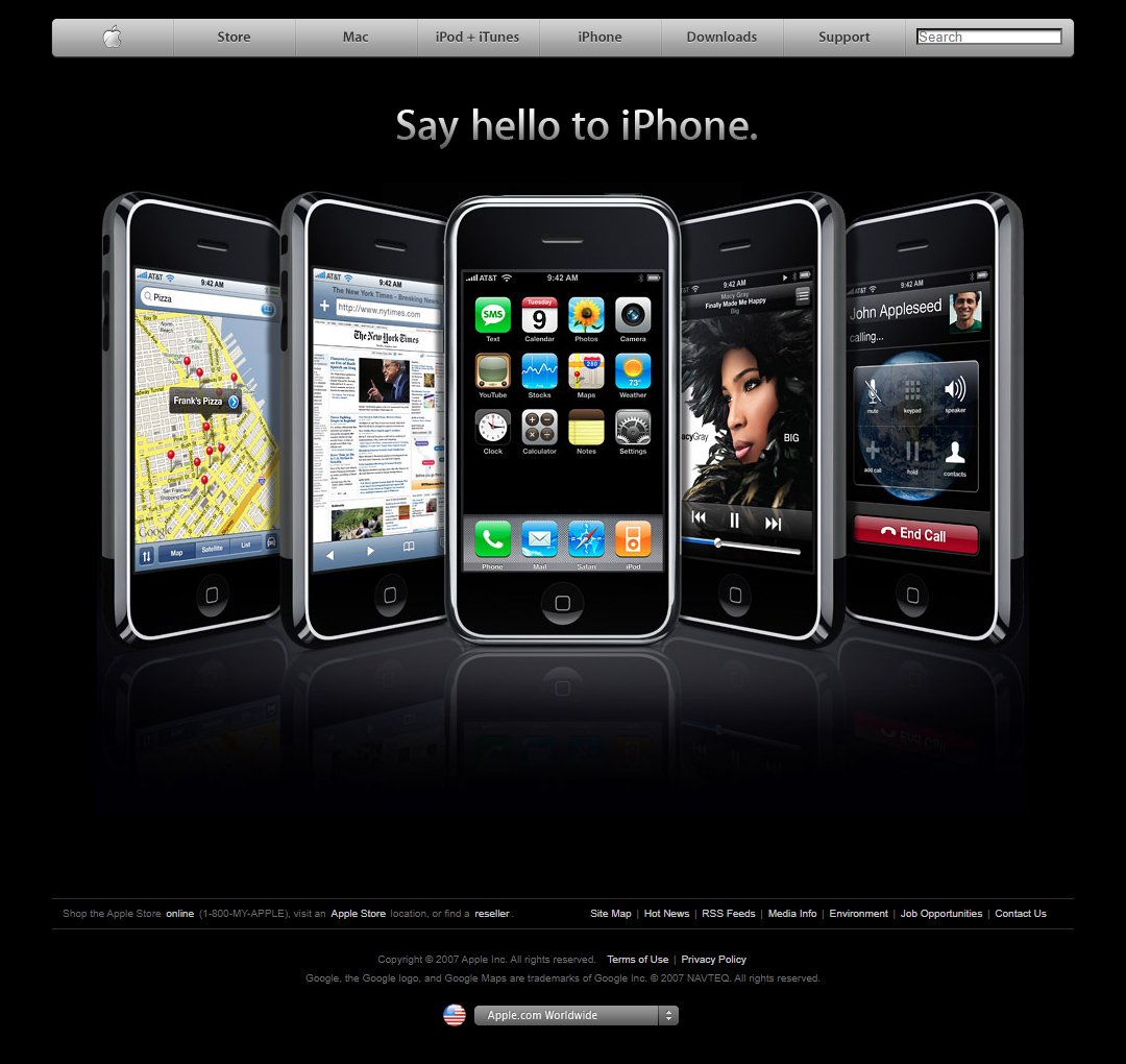 WebDesignMuseum's tweet image. Apple website in 2007

#WebDesignHistory