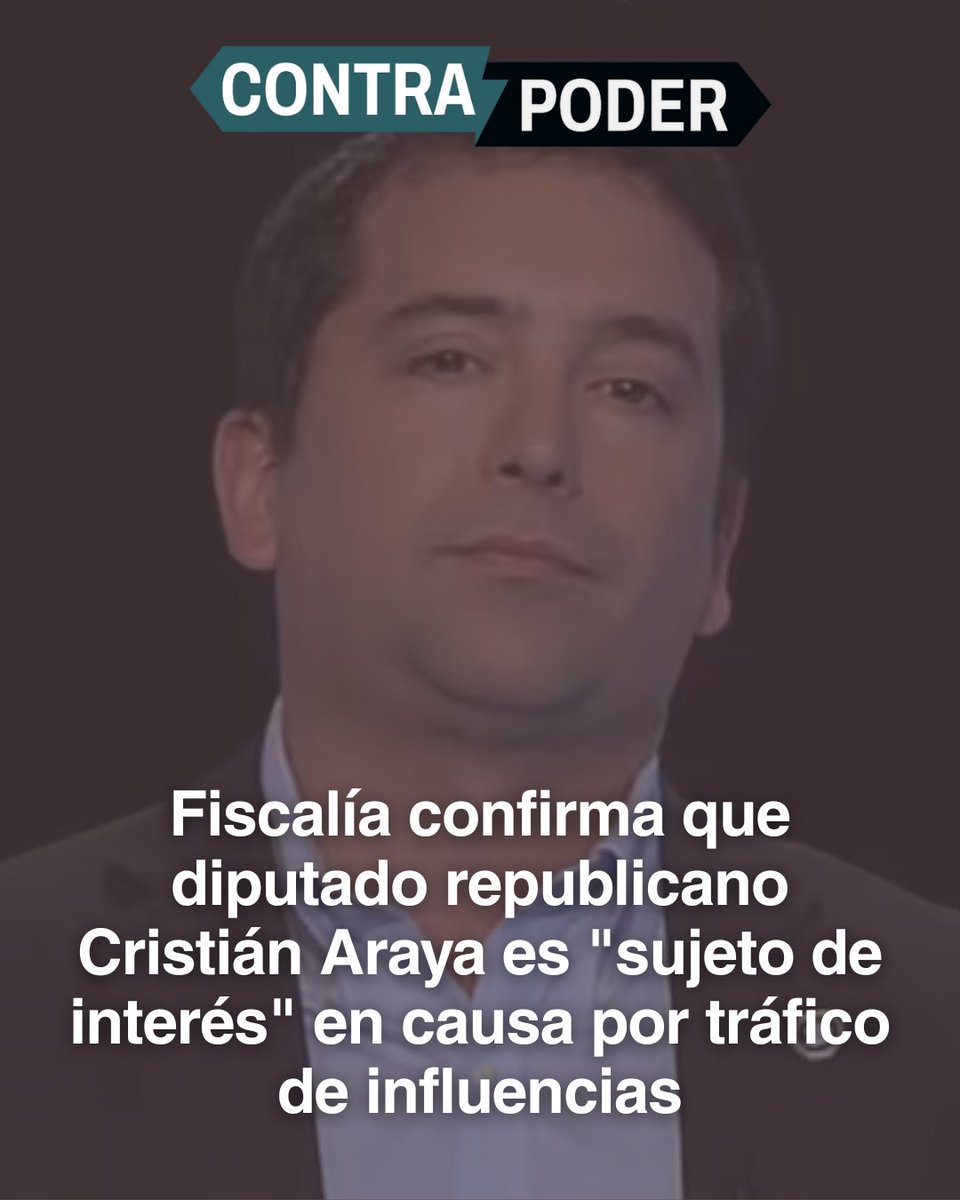 🔴LO LEÍSTE?| Fiscalía confirma que diputado republicano Cristián Araya es “sujeto de interés” en causa por tráfico de influencias
contrapoderchile.cl/fiscalia-confi…