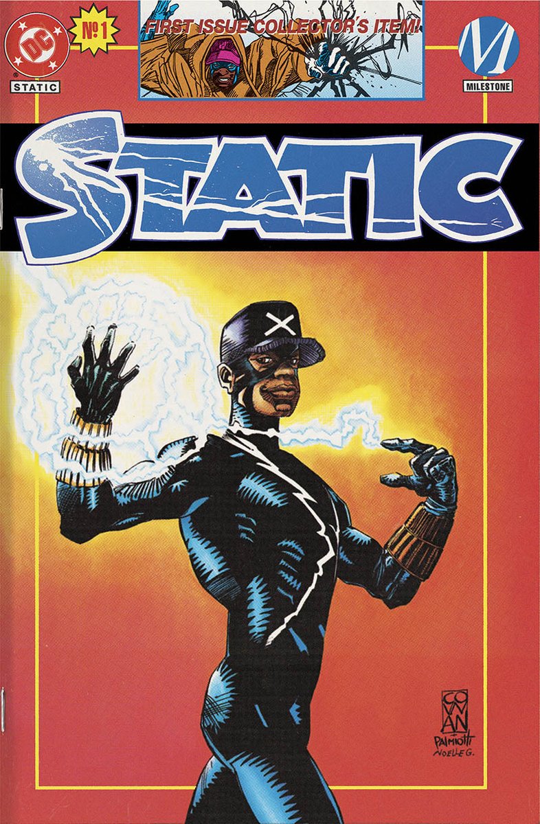 💎DC3 Digital Golden Age💎

18th Comic Release:
02/16/23 - Static (1993-1997) #1 (Rare)

11th Modern DC3 comic release

Little known fact:
1st Denys Cowan DC3 cover (tie)
1st Jimmy Palmiotti DC3 cover (tie)
Personal fave ❤️

Denys Cowan, Jimmy Palmiotti, Noelle C. Giddings