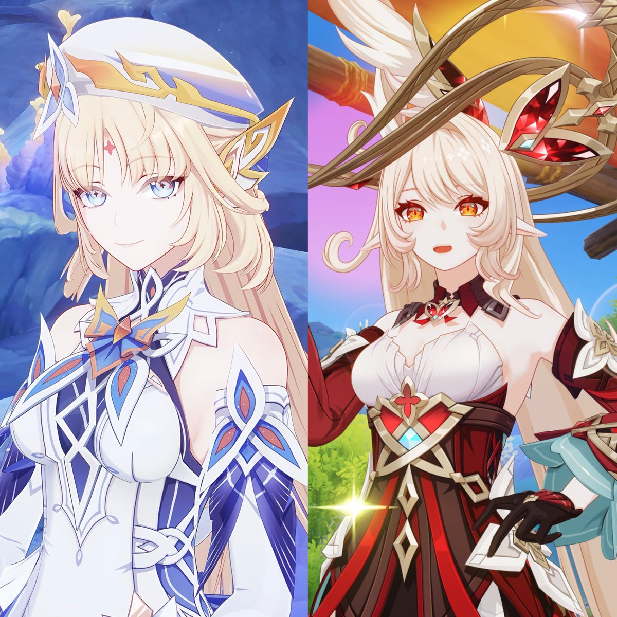 AboutNodKrai's tweet image. Would you be okay with Alice &amp;amp; Nicole being both Pyro?

#Nodkrai #GenshinImpact