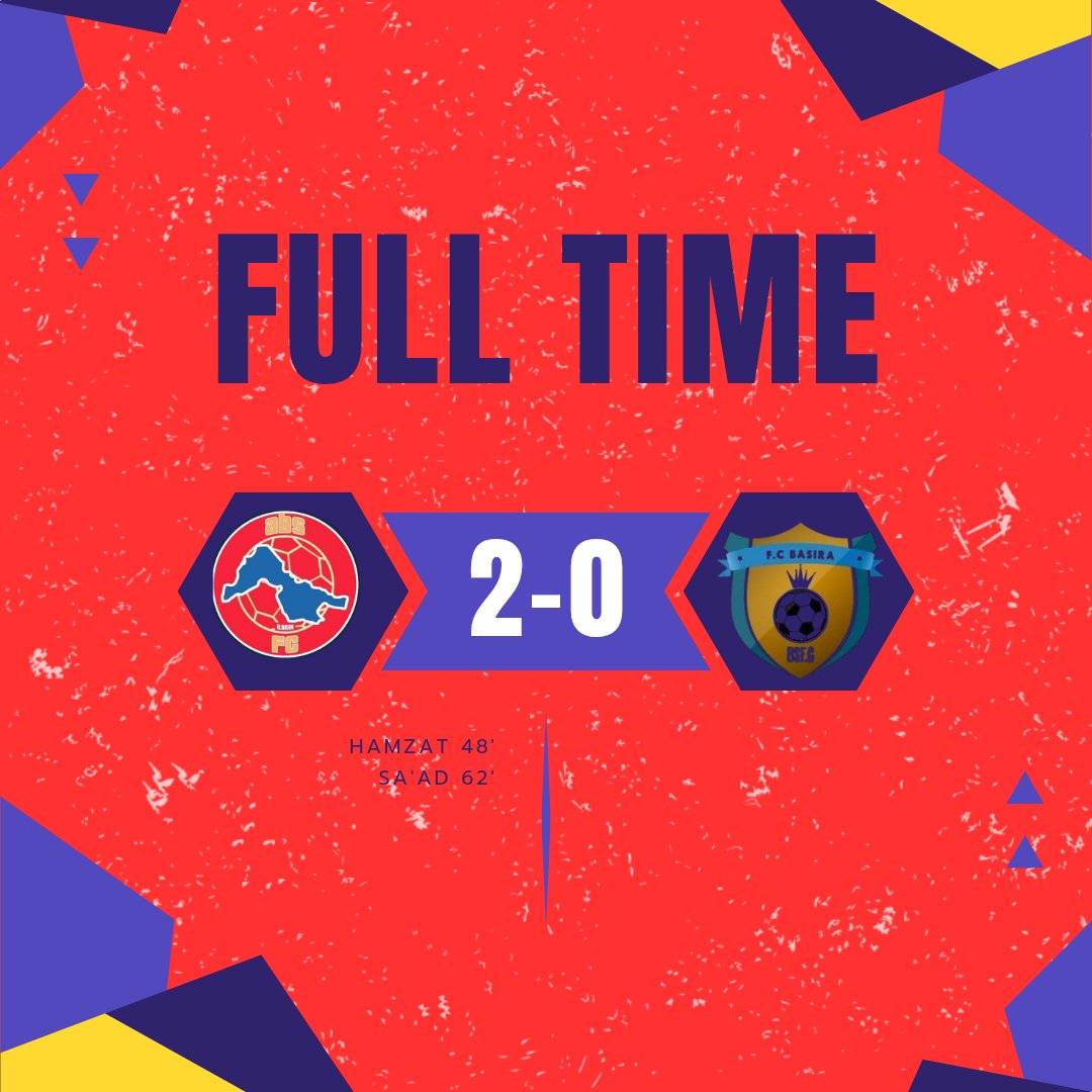 All three points secured.
Back to back wins 
Top of the table. 

#WeABSBAS #MD2 #NNL26 #SaiSarakiBoys