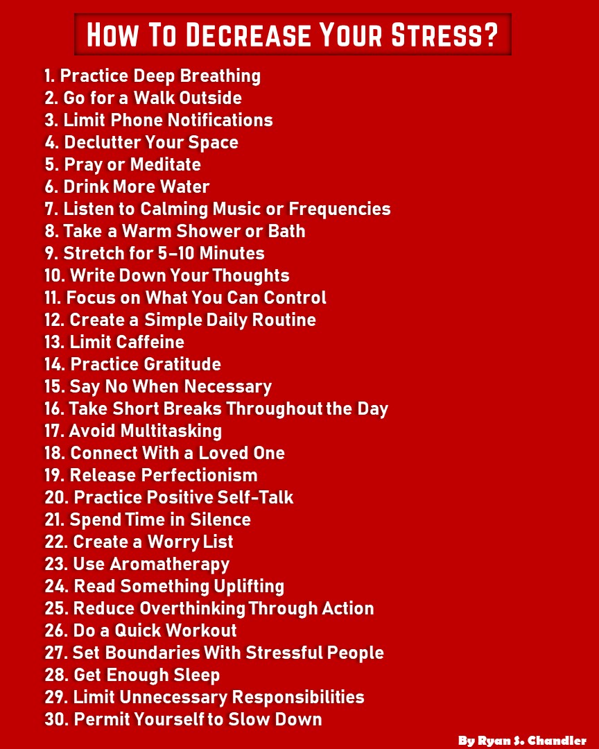 ImprovementYou's tweet image. How To Decrease Your Stress?