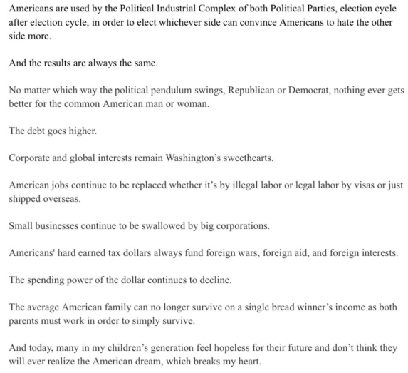 MTG's over the top MAGA persona always felt cultish.
But cults eventually crack - and this passage is spot-on.

Maybe it’s opportunistic for her to pivot to the largest base now. 🤷‍♀️

She cashed in big while in Congress. I just hope her rhetoric doesn’t turn into MAGA grift 2.0.