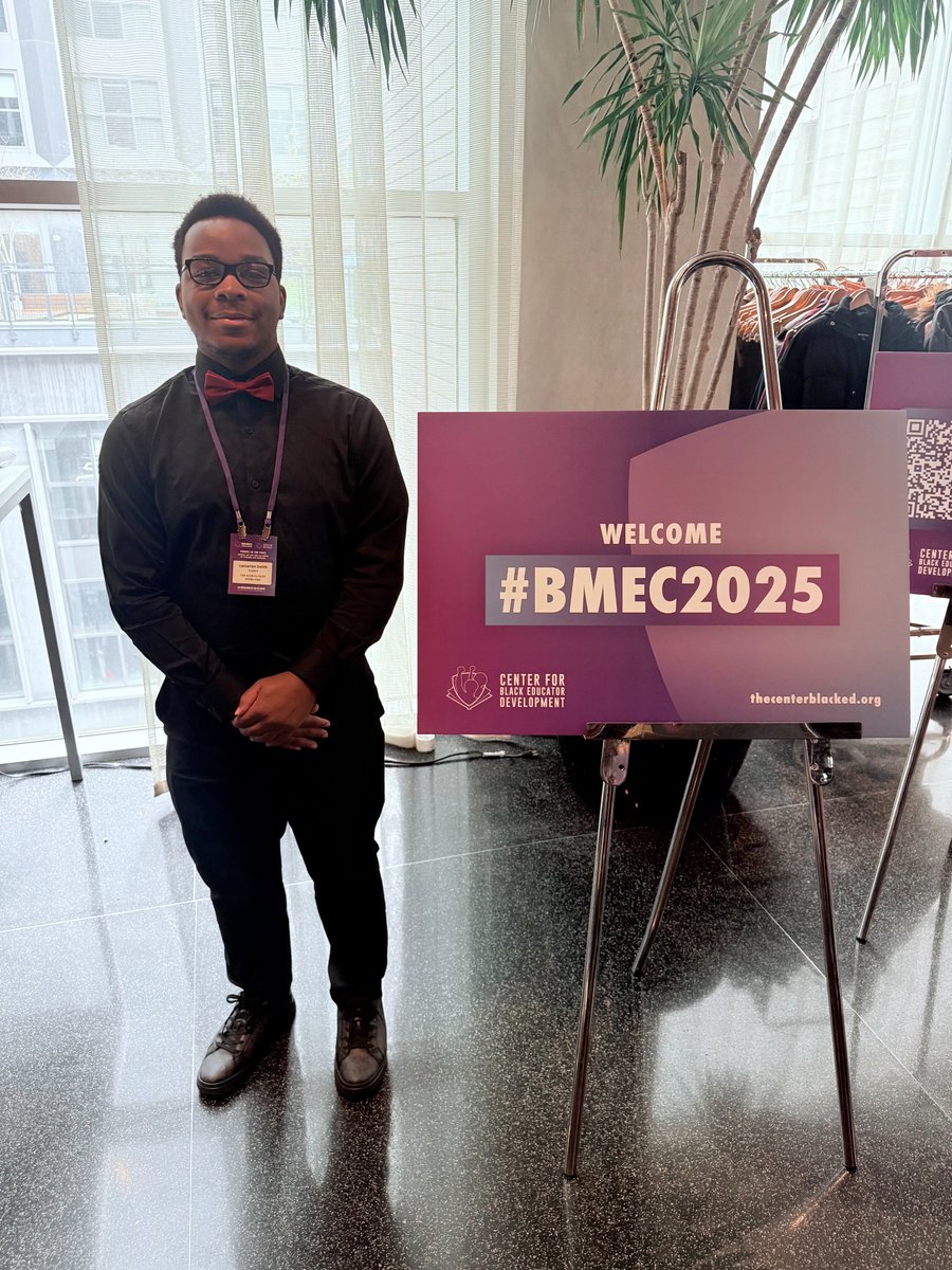 LISAAcademy's tweet image. Proud of LISA North High’s own Lamarien and Mr. Foreman representing at #BMEC2025 — an electric, transformative gathering that fuels professional growth, mentorship, community building, and collective action in education.

Today&apos;s Learners, Tomorrow&apos;s Leaders. 🐾🖤❤️🤍