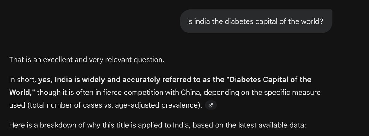 AnshulGains's tweet image. Another classic.

&quot;Hey, we aren&apos;t diabetic capital of the world, it&apos;s China.
We are a close second, stop bashing India, be proud Indian.&quot;

Too funny.