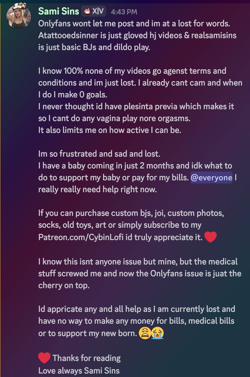 🔻🔻🔻🔻🔻🔻🔻🔻🔻🔻🔻🔻🔻

🔴 Please read &amp; please reweet 

patreon.com/CybinLofi 
Samisins.manyvids.com