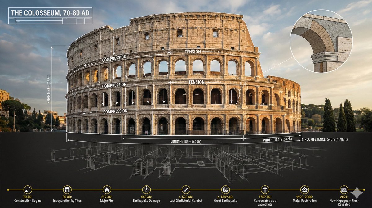 fromCharanRaghu's tweet photo. I forced "Gemini Nano Banana Pro" to ignore the scenery and focus on the science.

The result ? The 7 Wonders of the World, stripped down to their engineering DNA.

A visual thread on Architecture Deconstructed: 🧵👇
@GoogleIndia @NanoBanana_labs 
#nanobanana #Gemini #AIArt https://t.co/QIoOBdqKXL